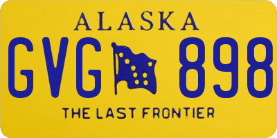 AK license plate GVG898