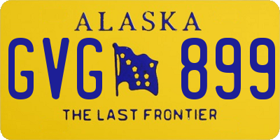 AK license plate GVG899