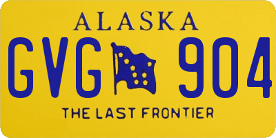 AK license plate GVG904