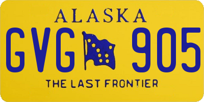 AK license plate GVG905