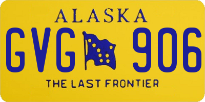 AK license plate GVG906