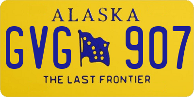 AK license plate GVG907