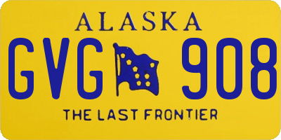 AK license plate GVG908