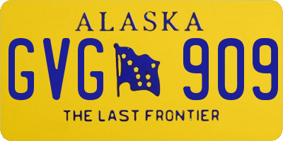 AK license plate GVG909