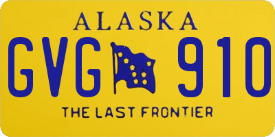 AK license plate GVG910