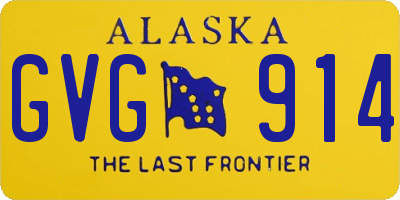 AK license plate GVG914