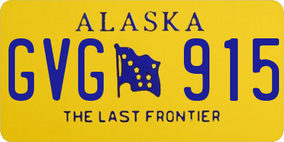 AK license plate GVG915