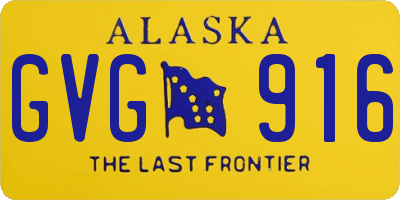 AK license plate GVG916