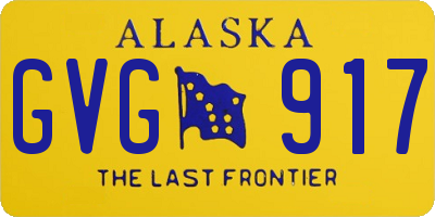 AK license plate GVG917