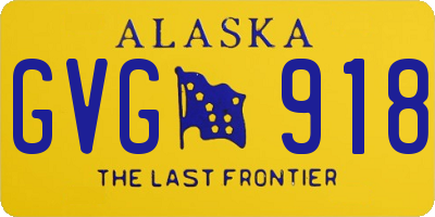 AK license plate GVG918