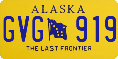 AK license plate GVG919