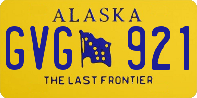 AK license plate GVG921