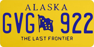 AK license plate GVG922