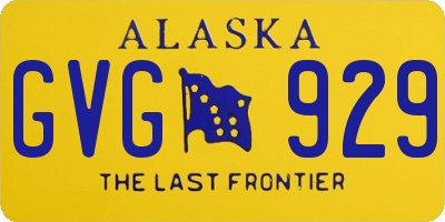 AK license plate GVG929