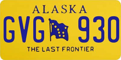 AK license plate GVG930