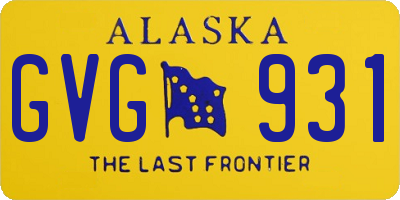 AK license plate GVG931