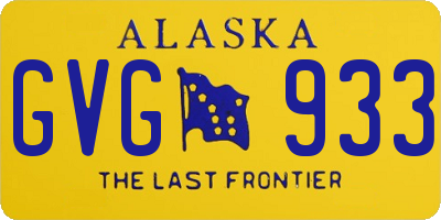AK license plate GVG933