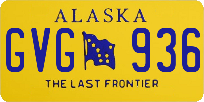 AK license plate GVG936