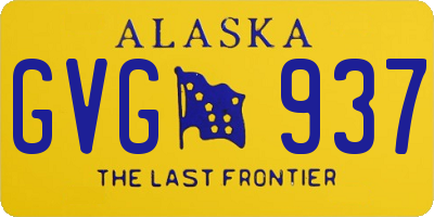 AK license plate GVG937