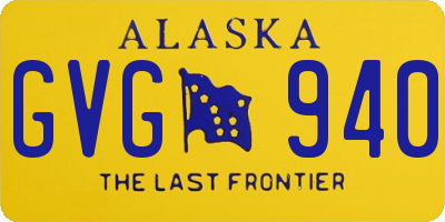 AK license plate GVG940