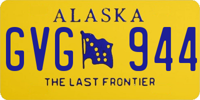 AK license plate GVG944