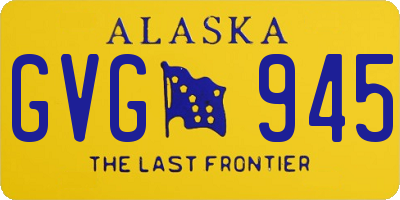 AK license plate GVG945