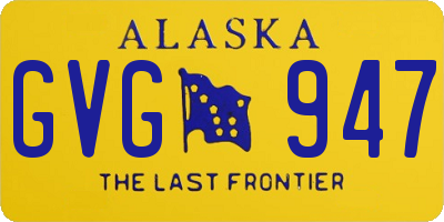 AK license plate GVG947