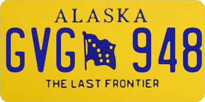 AK license plate GVG948