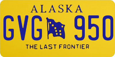 AK license plate GVG950