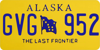 AK license plate GVG952