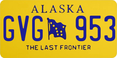 AK license plate GVG953