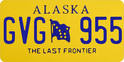 AK license plate GVG955