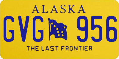 AK license plate GVG956