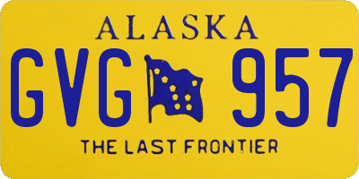 AK license plate GVG957