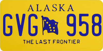 AK license plate GVG958