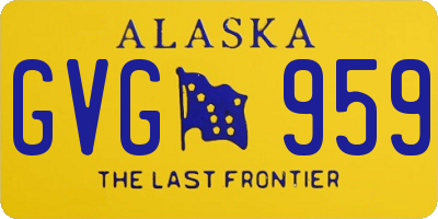 AK license plate GVG959