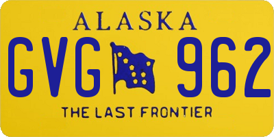 AK license plate GVG962