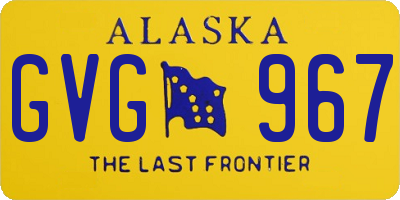 AK license plate GVG967