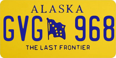 AK license plate GVG968