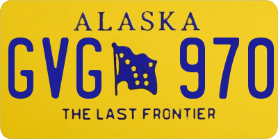 AK license plate GVG970