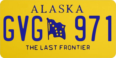 AK license plate GVG971