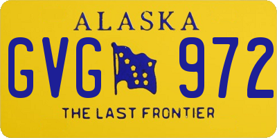 AK license plate GVG972