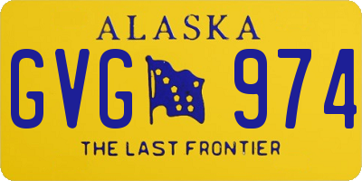 AK license plate GVG974