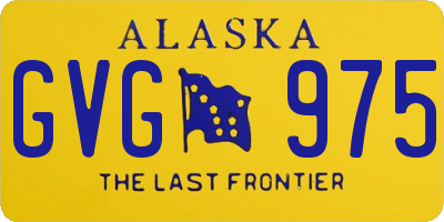 AK license plate GVG975