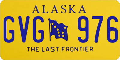 AK license plate GVG976