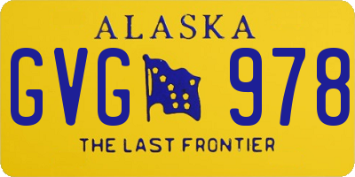 AK license plate GVG978