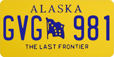 AK license plate GVG981