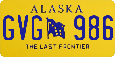 AK license plate GVG986