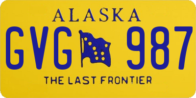 AK license plate GVG987