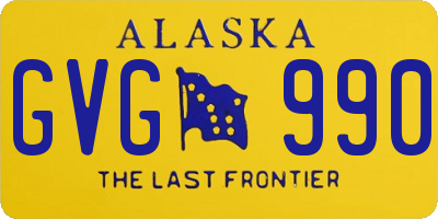 AK license plate GVG990